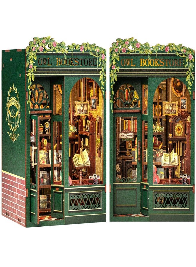 Cutefun Book Nook Kit - DIY Miniature House Kit for Bookshelf Decor, Book Nook Kits for Adults & Beginners, 3D Wooden Puzzle Dollhouse, Ideal Gift for Family and Friends (OWL Bookstore) - Image 1